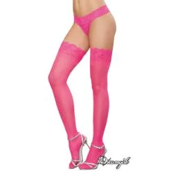 BAS NYLON TRANSPARENT 5 BAS NYLON TRANSPARENT -Vibrateurs boutique 0005n neon pink crop