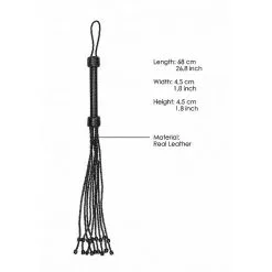 PAIN - SHORT LEATHER BAIDED FLOGGER -Vibrateurs boutique 021 2