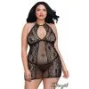 BABYDOLL EN MESH ET DENTELLE
