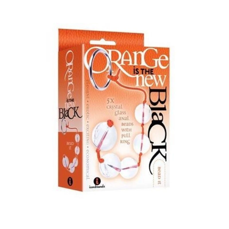 ORANGE IS THE NEW BLACK - GLASS ANAL BEAD 4 ORANGE IS THE NEW BLACK - GLASS ANAL BEAD – Image 2