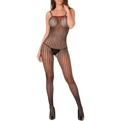 RENÉ ROFÉ - BODYSTOCK EN FILET AU CROCHET NOIR