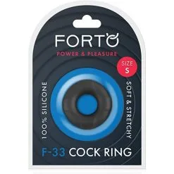 FORTO - ANNEAU D'ÉRECTION EN SILICONE F33 - SMALL - NOIR
