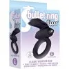 THE 9'S - SILICONE BULLET TONGUE FLIPPER COCK RING - BLACK