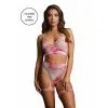LE DÉSIR - 2PC TIE DYE BRA SET WITH GARTERS & DAZZLING EYE CONTACT BLING STICKER -Vibrateurs boutique bls004mulos