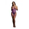 LE DÉSIR - BODY À BRETELLES BONNET OUVERT - VIOLET -Vibrateurs boutique bls violet