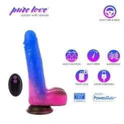 COSMIC -Vibrateurs boutique bms pure love vibrating and rotating dildo with remote cosmic 74915 standard content rotating dong with remote 0120092548479
