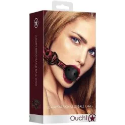 OUCH! BREATHABLE LUXURY BALL GAG - BOURGOGNE