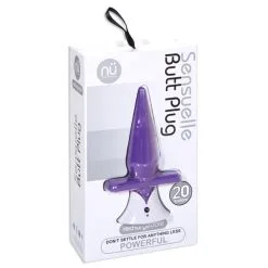 SENSUELLE BUTT PLUG MAUVE RECHARGEBLE -Vibrateurs boutique bt m32pu 2
