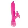 BLING - CRYSTAL BUTTERFLY DUAL G - ROSE 1 BLING - CRYSTAL BUTTERFLY DUAL G - ROSE -Vibrateurs boutique clb1 0