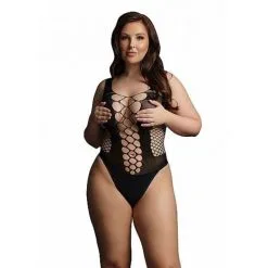LE DÉSIR - TEDDY CONTRAST FENCE NET - PLUS SIZE