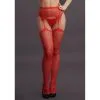 LE DÉSIR - SUSPENDER RHINESTONE PANTYHOSE ROUGE
