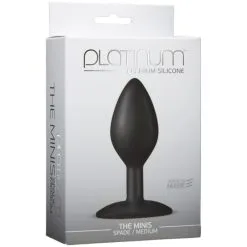 PLATINUM SILICONE SPADE BLACK 5 PLATINUM SILICONE SPADE BLACK -Vibrateurs boutique dj0103 50 bx 2
