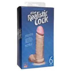 THE REALISTIC COCK 6" FLESH -Vibrateurs boutique dj0271 01 bx 2