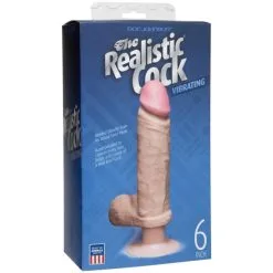 VIBRATING REALISTIC COCK 6" PEAU -Vibrateurs boutique dj1156 01 bx 2