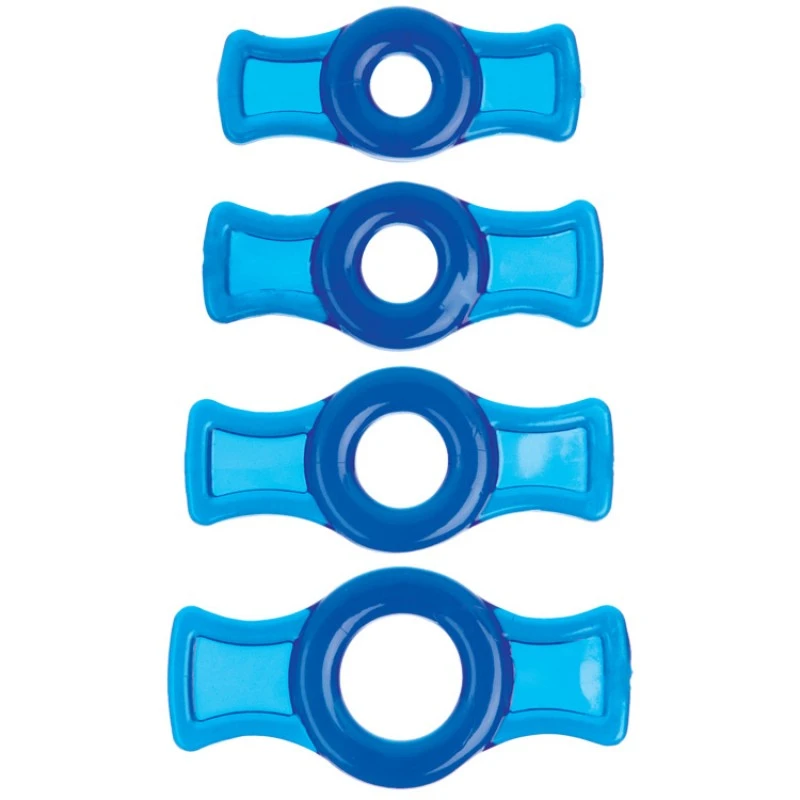 TITANMEN TOOLS COCK RING SET BLEU 3 TITANMEN TOOLS COCK RING SET BLEU
