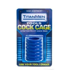 TITANMEN TOOLS COCK CAGE BLEU -Vibrateurs boutique dj3504 02 cd 02