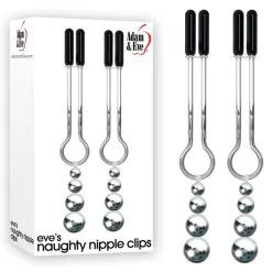 A&E EVE S NAUGHTY NIPPLE CLIPS ARGENT NOIR