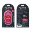 FORTO - ANNEAU D'ERECTION EN SILICONE - F61 - 3 PIÈCES C-RINGS - ROUGE