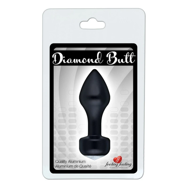 DIAMOND BUTT PLUG ALUMINIUM 83MM X 30MM NOIR 8 DIAMOND BUTT PLUG ALUMINIUM 83MM X 30MM NOIR – Image 6