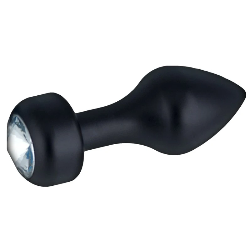 DIAMOND BUTT PLUG ALUMINIUM 83MM X 30MM NOIR 4 DIAMOND BUTT PLUG ALUMINIUM 83MM X 30MM NOIR – Image 2