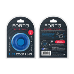 FORTO - ANNEAU D'ÉRECTION EN SILICONE F33 - SMALL - BLEU -Vibrateurs boutique forto f33 cockring blue main 2
