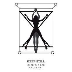 FSOG - KEEP STILL OVER THE BED CROSS RESTRAINT - ARGENT -Vibrateurs boutique fs57757 05