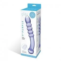 GLÄS - PURPLE RAIN RIBBED DILDO