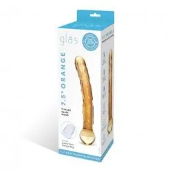 GLÄS - ORANGE TICKLER GLASS DILDO