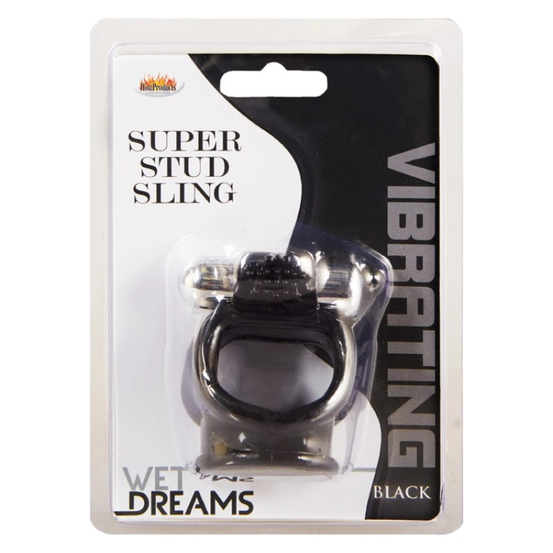 WET DREAMS SUPER STUD SLING BLACK 4 WET DREAMS SUPER STUD SLING BLACK – Image 2