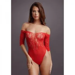 LE DÉSIR - CROTCHLESS RHINESTONE TEDDY - ROUGE -Vibrateurs boutique le d sir