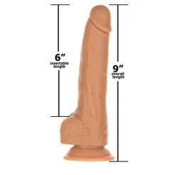 NAKED ADDICTION - 9'' THRUSTING DONG - CARAMEL -Vibrateurs boutique naked addiction 9 thrusting dong with remote caramel 88425 thrusting insertable length16102105913