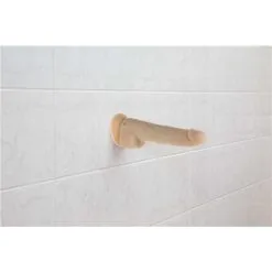 NAKED ADDICTION - 9'' THRUSTING DONG - VANILLE -Vibrateurs boutique naked addiction 9 thrusting dong with remote vanilla 12 88225 thrusting on the wall09035235169