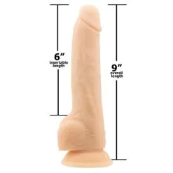 NAKED ADDICTION - 9'' THRUSTING DONG - VANILLE -Vibrateurs boutique naked addiction 9 thrusting dong with remote vanilla 7 88225 naked addiction thrusting dong length diagram09035154740