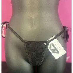 LOUISE-ANDRÉE DESIGNER - STRING À CORDES -Vibrateurs boutique noir dentelle