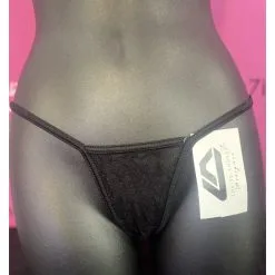 LOUISE-ANDRÉE DESIGNER - STRING -Vibrateurs boutique noir dentelle 1