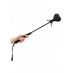 OUCH! CROP BLACK HEART WITH BLACK LACE