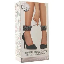 OUCH! PRINTED ANKLE CUFFS - OLD SCHOOL TATTOO -Vibrateurs boutique ou447