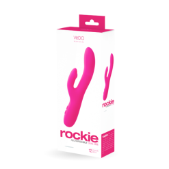 VEDO - ROCKIE DUAL RECHARGEABLE - ROSE -Vibrateurs boutique packaging rockie 213 1 2
