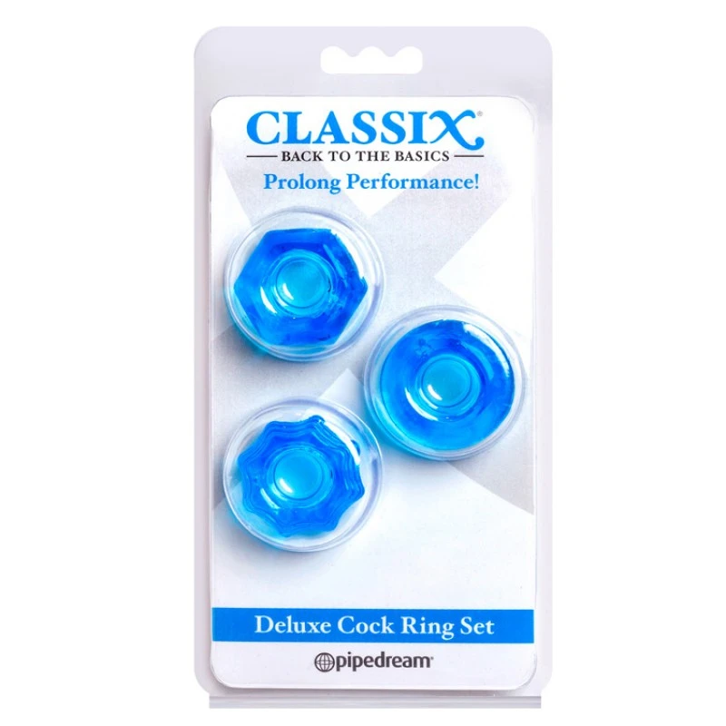 Classix - Deluxe Cock Ring Set, Blue 4 Classix - Deluxe Cock Ring Set, Blue – Image 2