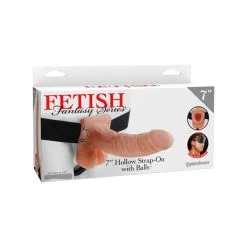 FFS 7" HOLLOW STRAP-ON WITH BALLS - FLESH -Vibrateurs boutique pd3373 21 2