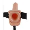 FFS 7" HOLLOW STRAP-ON WITH BALLS - FLESH