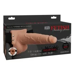 Fetish Fantasy 7.5" Hollow Squirting Strap-On With -Vibrateurs boutique pd3397 21 2