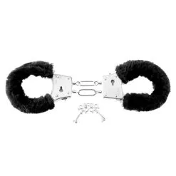 FF BLACK BEGINNER'S FURRY CUFFS -Vibrateurs boutique pd3800 23 2
