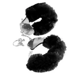 BLK FURRY LOVE CUFFS -Vibrateurs boutique pd3804 23 2