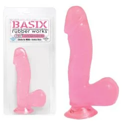 BASIX RUBBER WORKS- 6.5'' WITH SUCTION CUP - ROSE -Vibrateurs boutique pd4220 11 02
