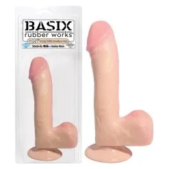 BASIX RUBBER WORKS- 7.5'' WITH SUCTION CUP - PEAU -Vibrateurs boutique pd4221 21 02