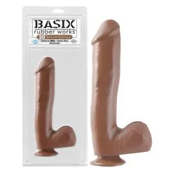 BASIX RUBBER WORKS - 10'' WITH SUCTION CUP - BRUN -Vibrateurs boutique pd4222 29 03