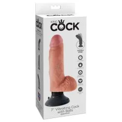 KING COCK - 7" VIBRATING COCK WITH BALLS FLESH -Vibrateurs boutique pd5406 21 2
