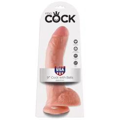 King Cock 9" Cock With Balls - Flesh -Vibrateurs boutique pd5508 21 2