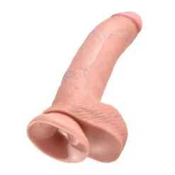King Cock 9" Cock With Balls - Flesh